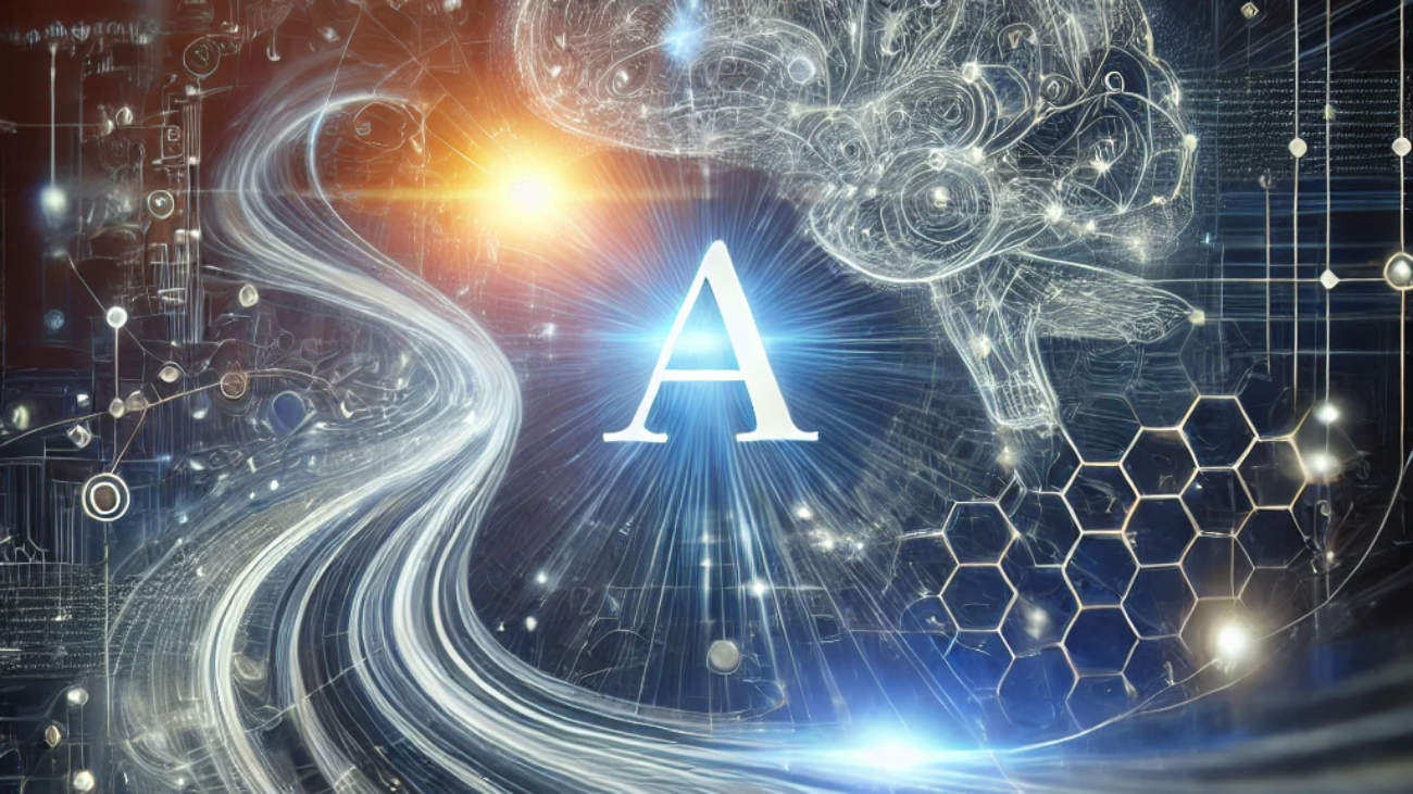DALL·E 2025-02-05 22.04.18 - A modern and abstract AI concept showcasing the integration of DeepSeek R1 with Perplexity. The image features a glowing neural network, interconnecte